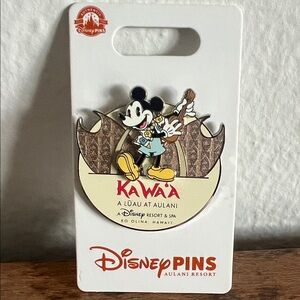 Disney Aulani KAWA'A Luau Mickey Pin - Blue and Yellow